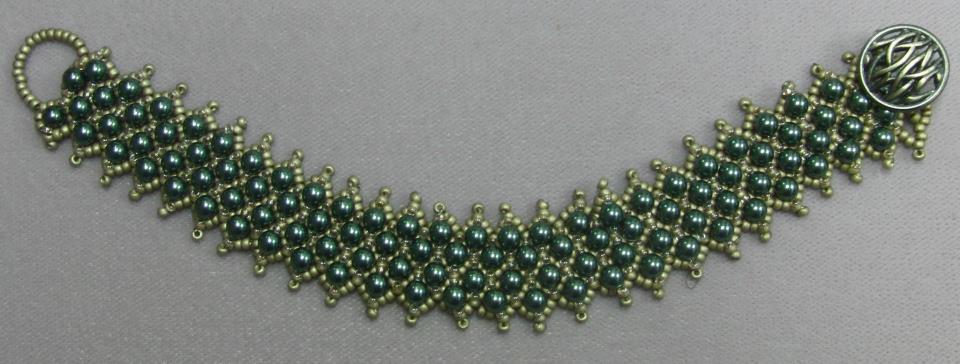 Netted Bracelet with Swarovski Pearls