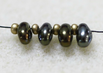 Twin Seed Beads on a string