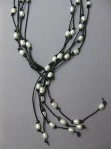 Leather and Large Hole Pearl Lariat Class