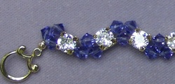 Two Hole Crystal Beads with Swarovski Bicones