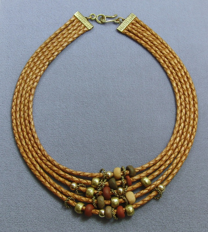 multi-strand leather necklace