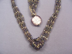 Netted Necklace Class with Seed Beads