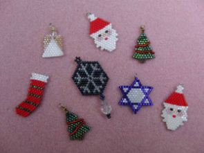 Brick Stitch Holiday and Christmas Earrings Class