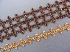 Right Angle Weave with Swarvoski Crystals and Pearls