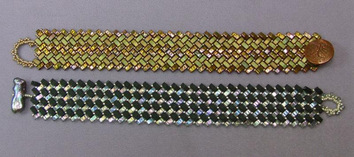 herringbone with half tila beads class